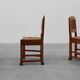 Ensemble de 4 chaises de salle à manger Art Déco en chêne et osier, Belgique, 1915
