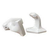 Duo of porcelain hooks