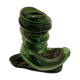 Blow glass crumple candle holder