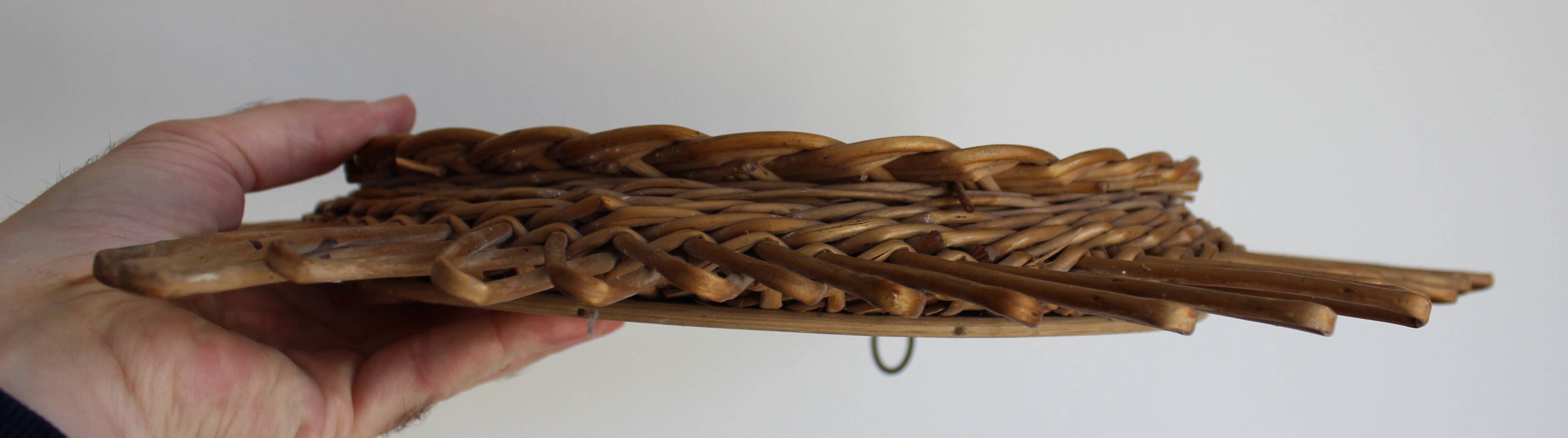 Old rattan star witch mirror vintage design 50s 60s