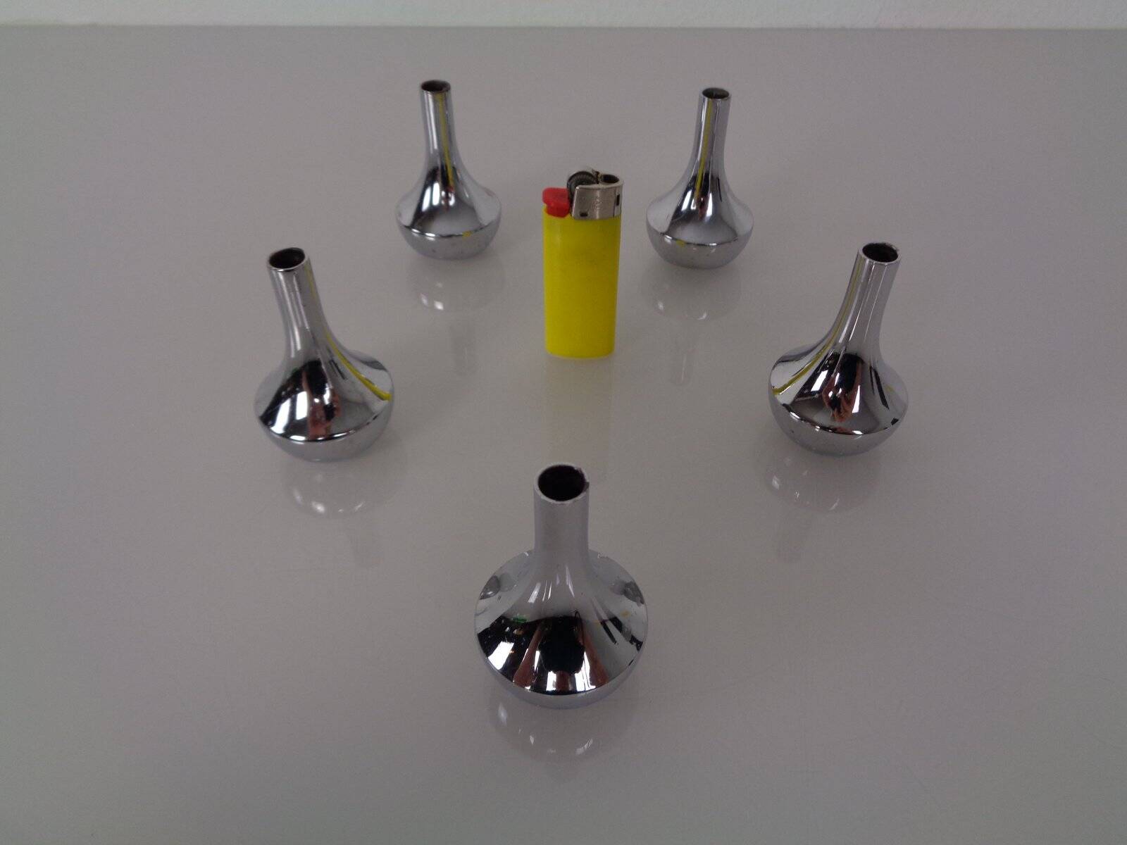 Chrome-Plated Candleholders by Quist, Germany, 1960s, Set of 5