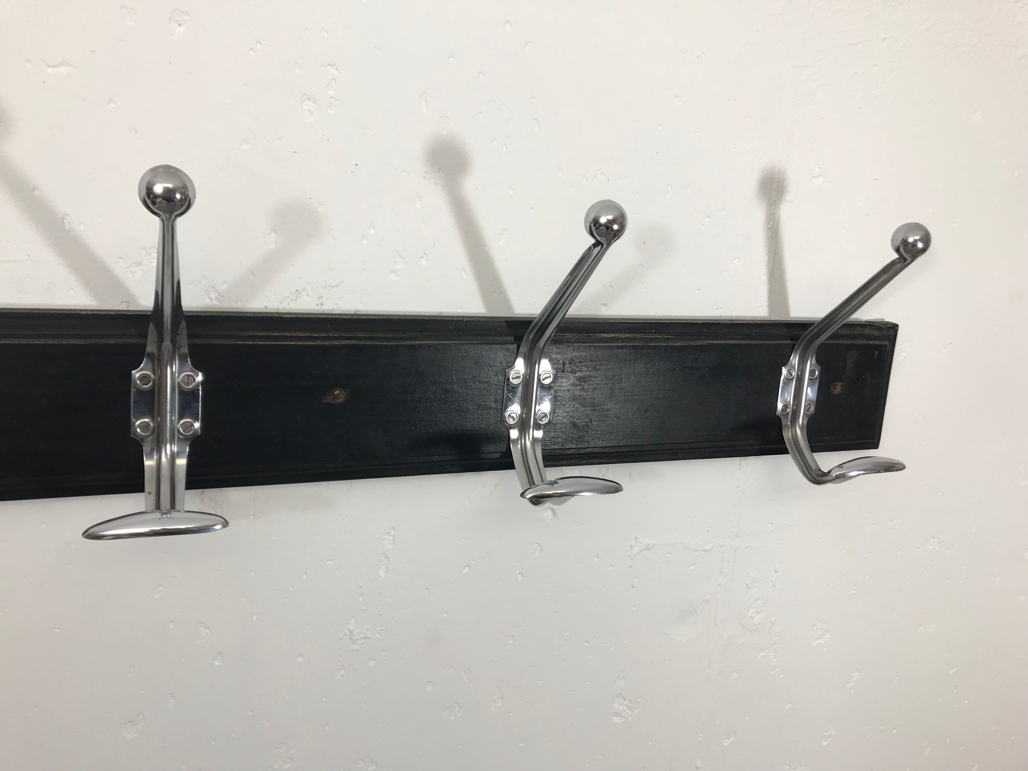 Black coat holder 4 patères