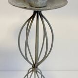 Geometric METAL CANDLE HOLDERS Patinated Gray