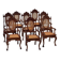 Ensemble de 6 fauteuils médaillon en bois tourné et sculpté fin XIXème