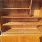 Vintage glass bookcase - Wood