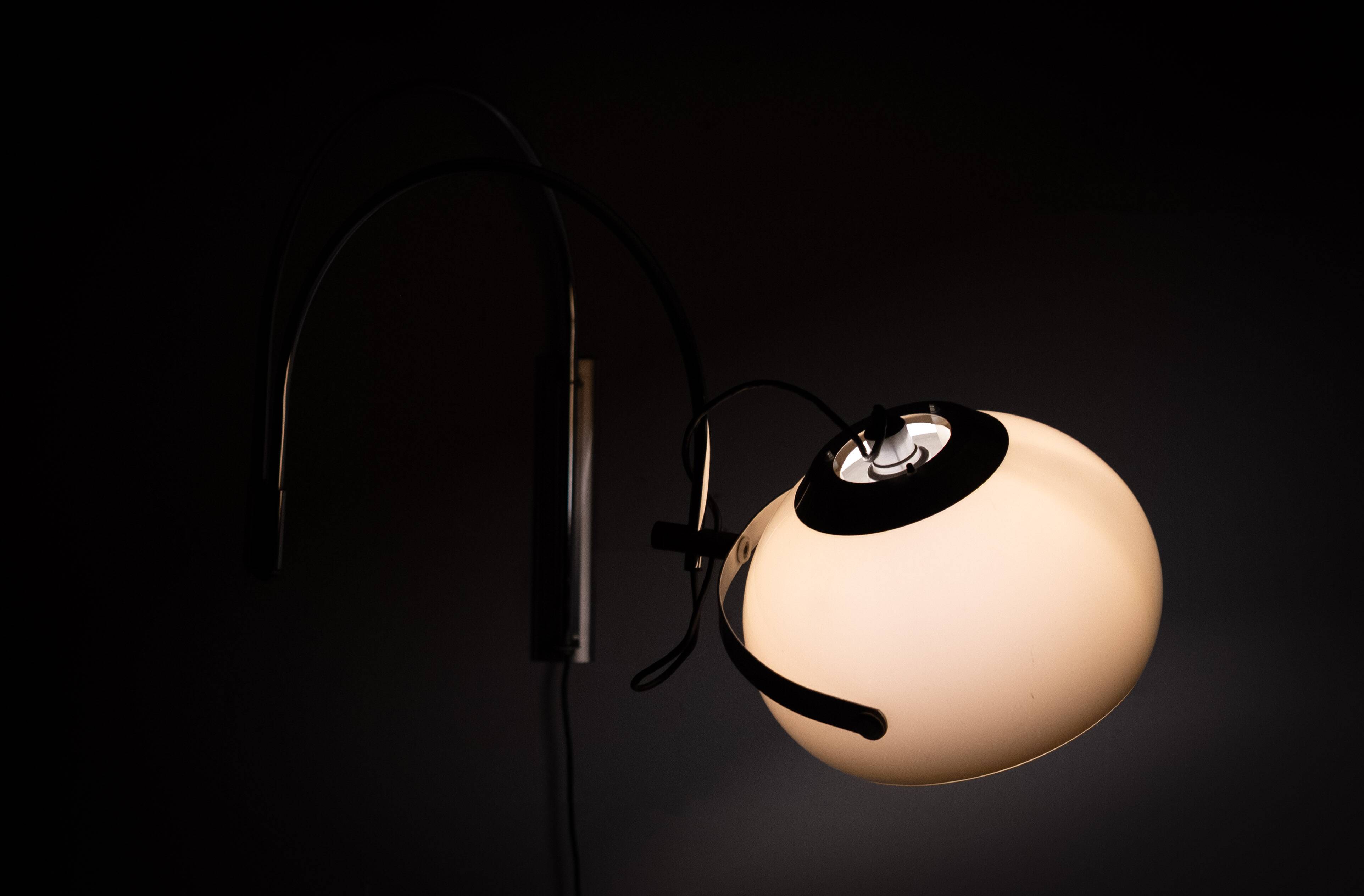 Dijkstra double arc Space Ace wall lamp 1970s