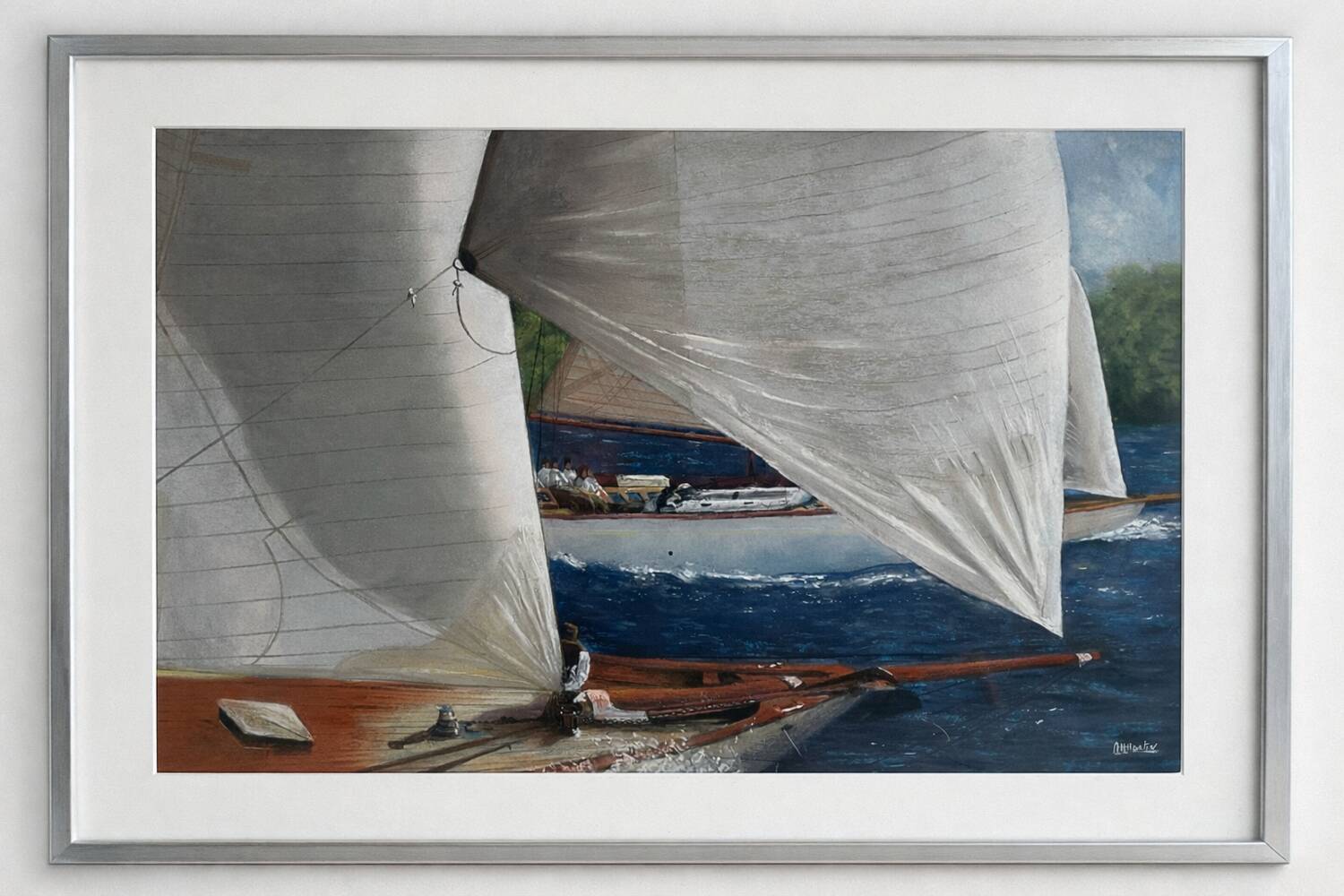 Marine Pastel - Framed Nautical Painting
