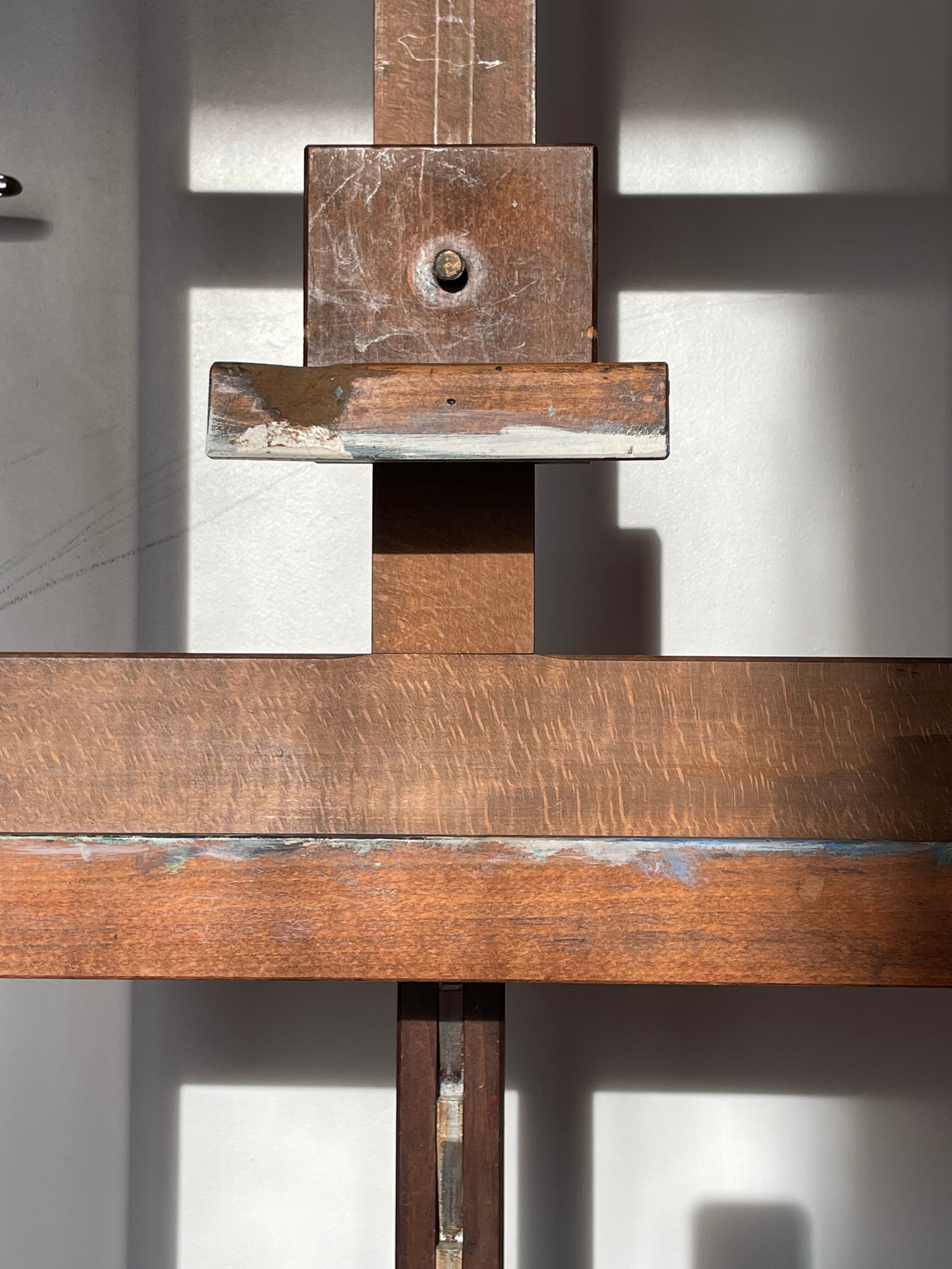 Old workshop rack and pinion easel