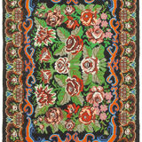 Handmade Vintage Moldovan Black Kilim 197 cm x 274 cm - 23367