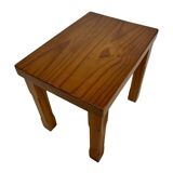 Vintage Set of 3 pinewood side or nesting tables 1970s nest of tables
