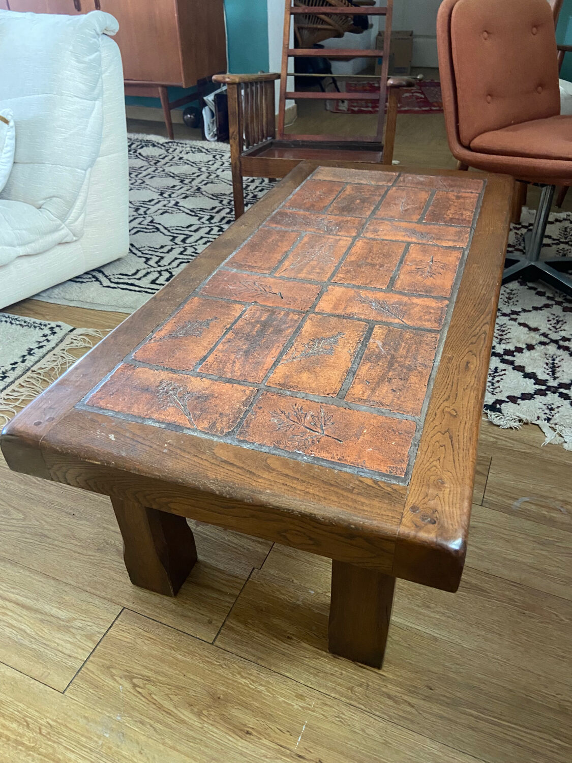 Vintage P.Garnier herbarium coffee table
