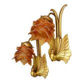 Paire d'appliques aux paons époque Art Nouveau - bronze de Charles Ranc