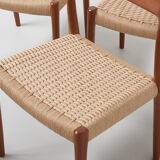 6 seagrass dining chairs by Niels Otto Møller