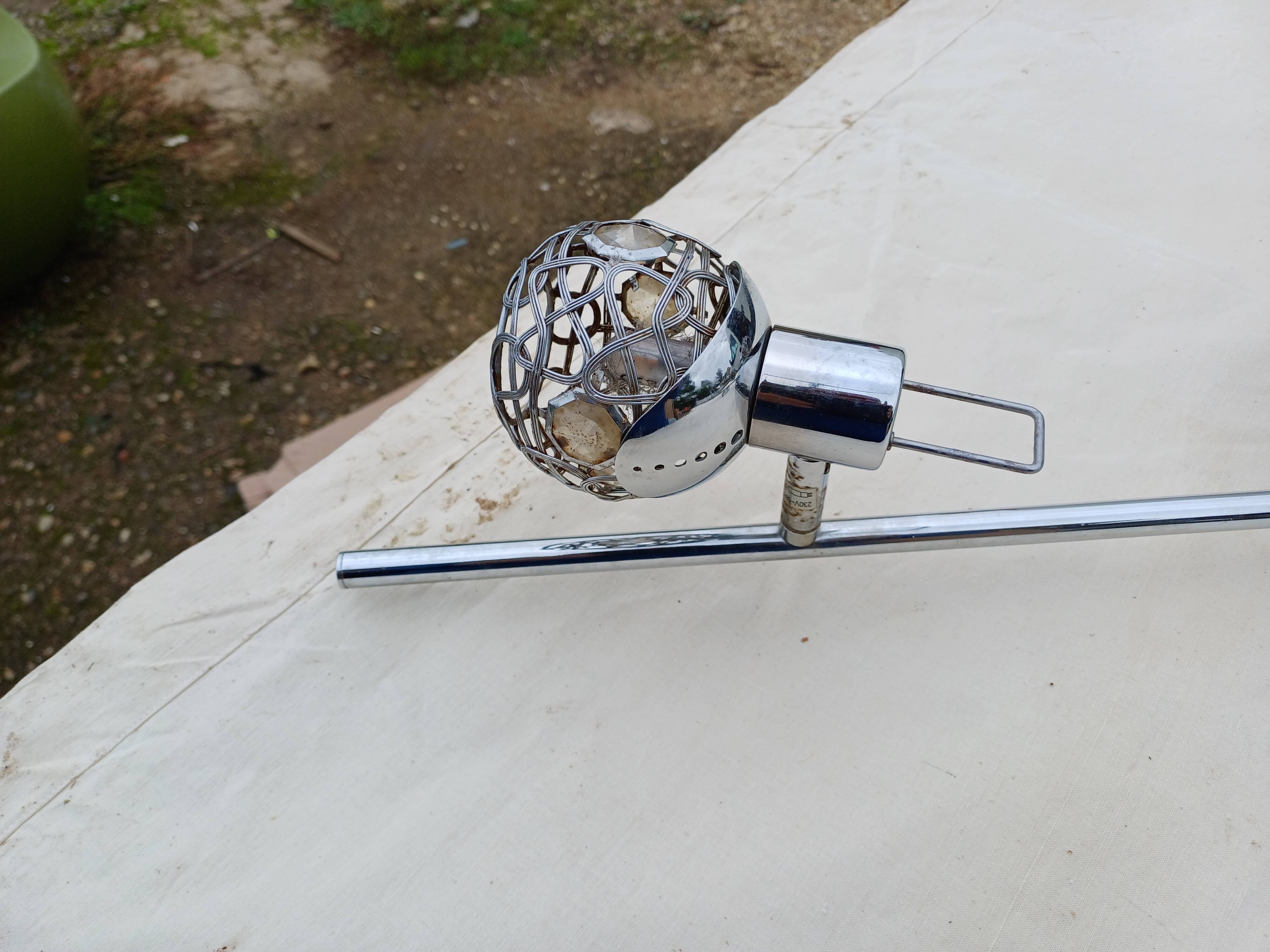 Vintage Chrome Pendant Light