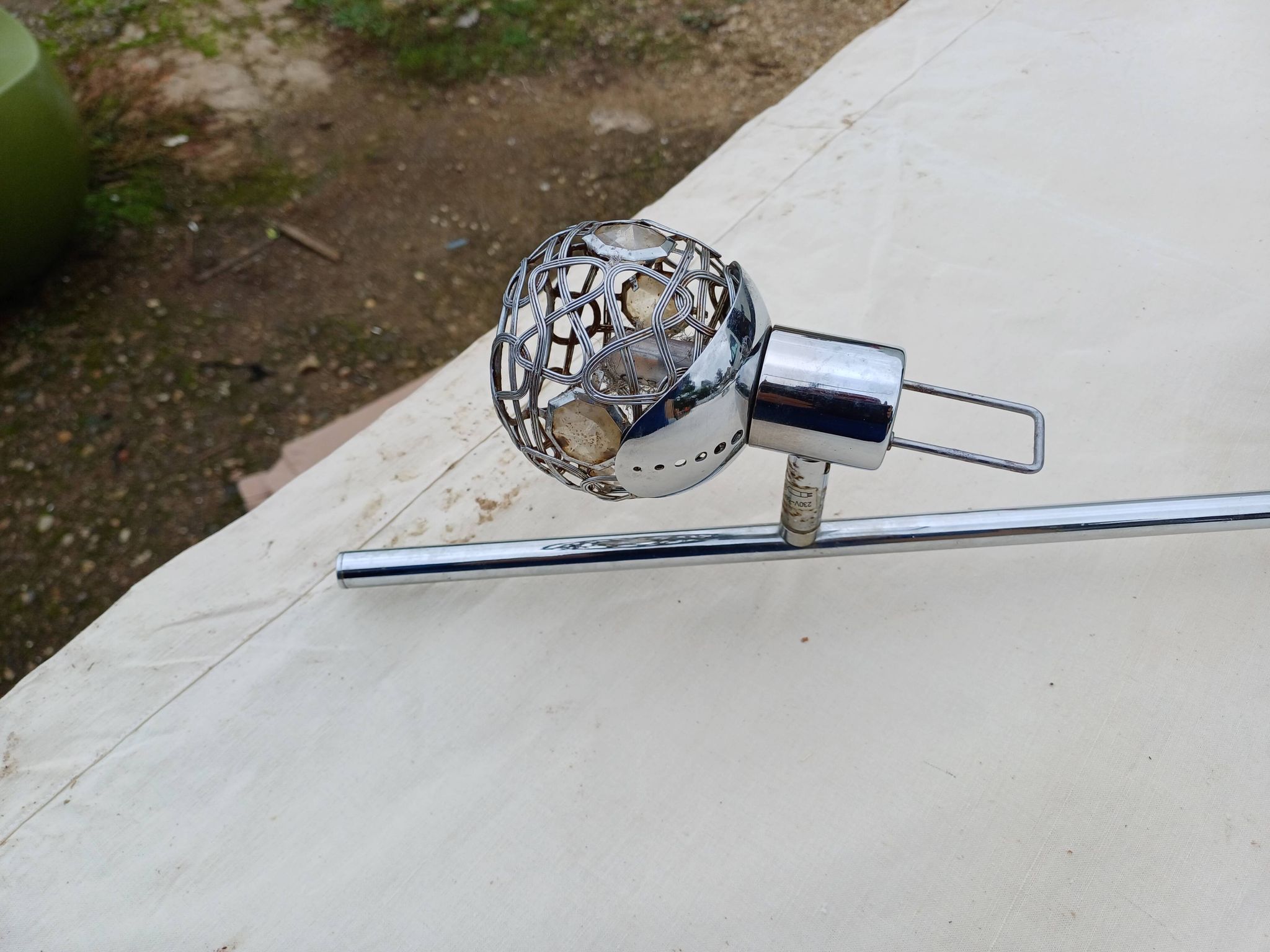 Vintage Chrome Pendant Light