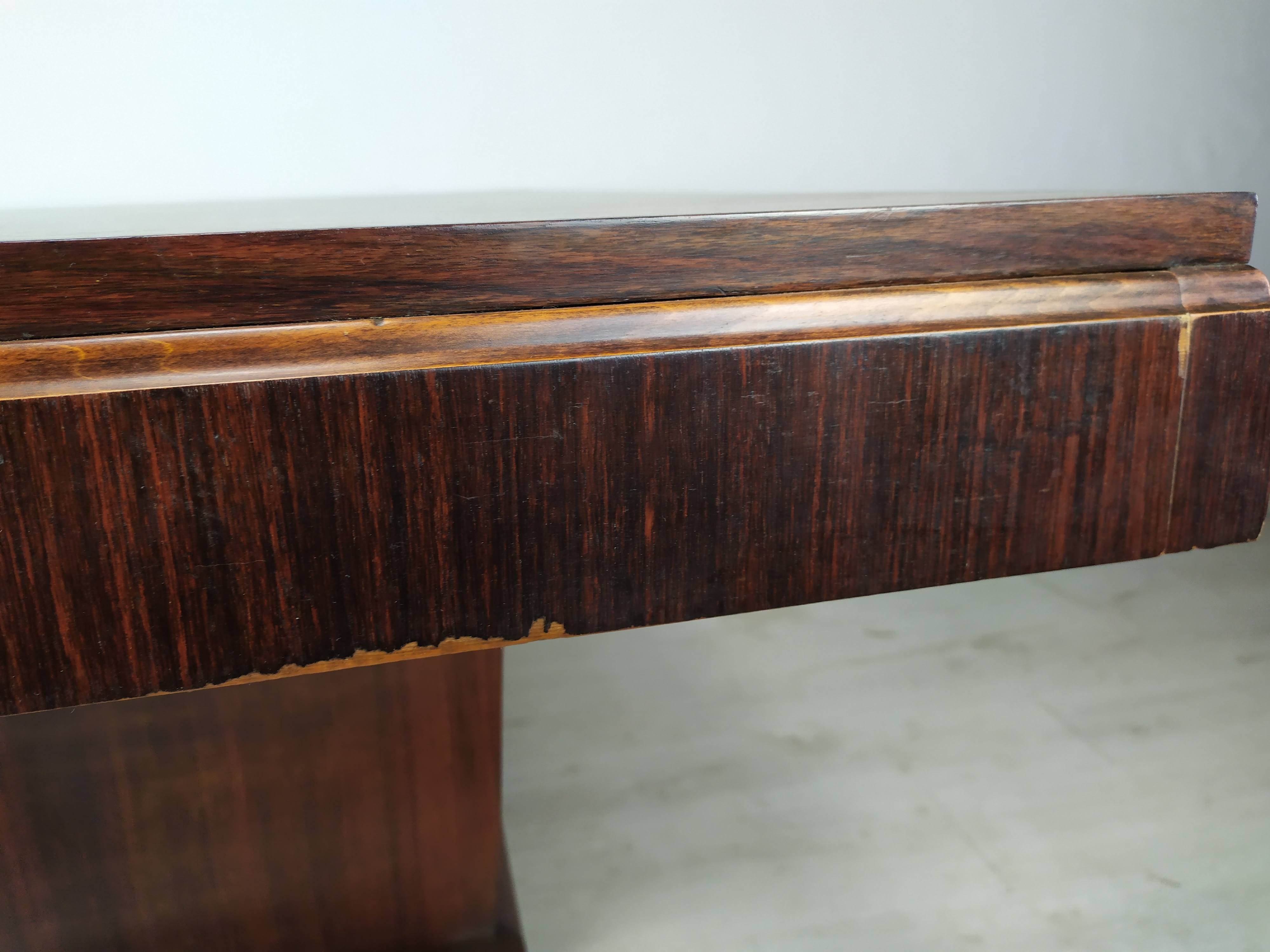 Table berceau art déco palissandre