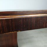 Rosewood art deco cradle table