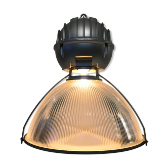 Suspension lamp holophane gray prismatic glass