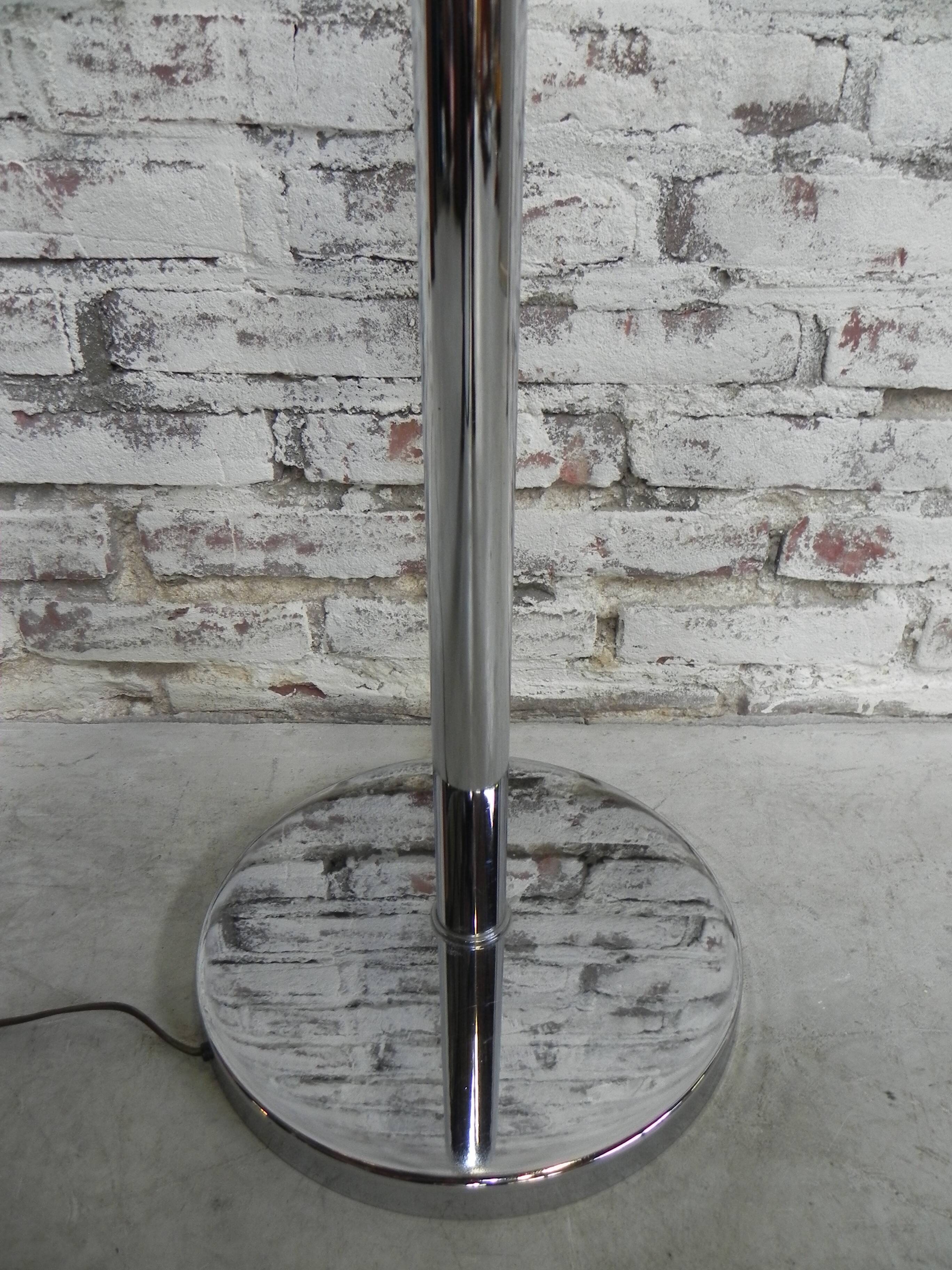 Chrome uplight floor lamp with 8 light points