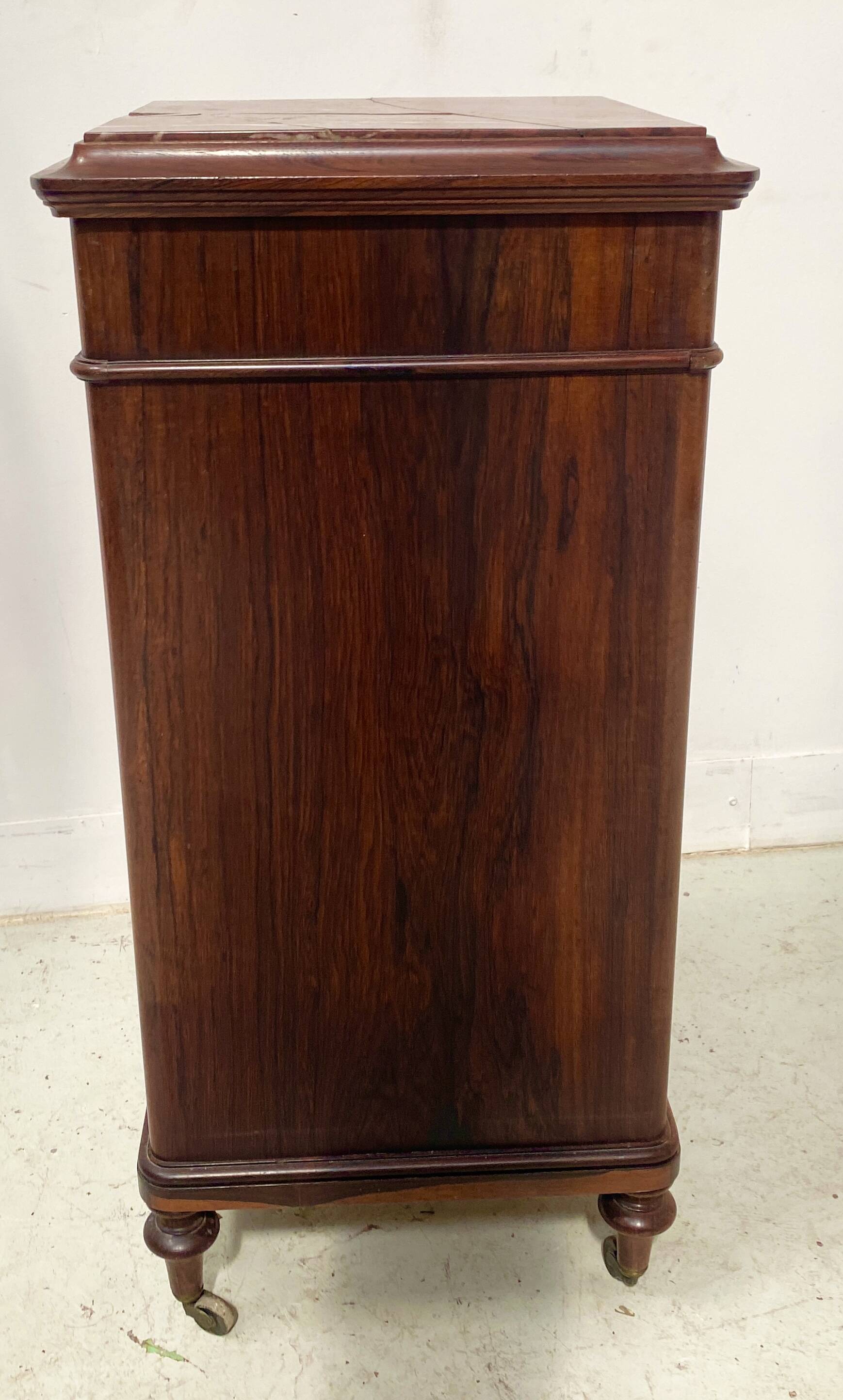 Napoleon III rosewood bedside table, 19th century