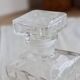 Vintage whisky carafe in transparent and frosted glass - Checkered pattern