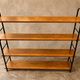 Low freestanding wooden and metal bookshelf, Omnia style – 1960