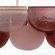 Italian Murano Glass and Brass Modular Linear Chandelier in Pink and Red