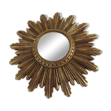 Golden sun mirror witch eye years 60 70 - 25x25cm