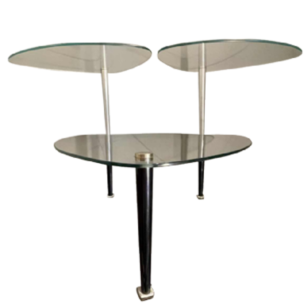 Table basse présentoir de magasin à 3 étagères, par Edoardo Paoli, ca 1950s