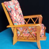 1950s wood reclining chair