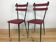 Pair of 50s metal and faux-leather chairs