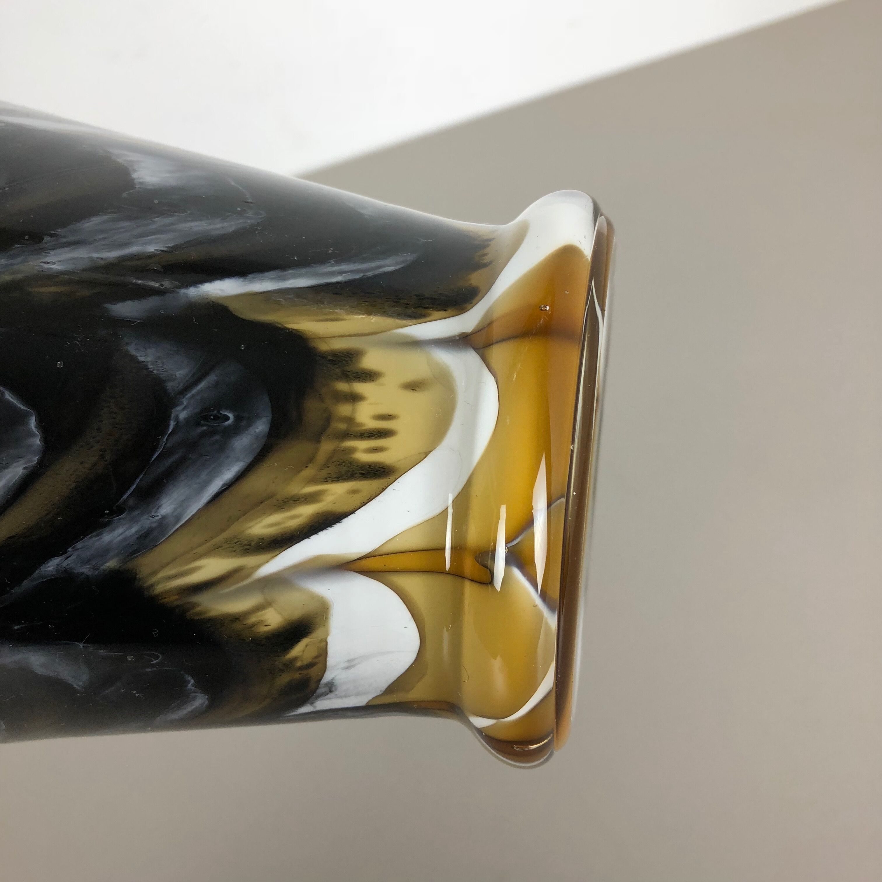 Xxl Multicolored Pop Art Vase Opaline Florence, Italy 1970s