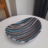 Italian lined ceramic dish, 1950s