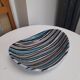 Italian ceramic plate striped 1950s