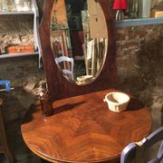 Bevelled oval mirror 92x63