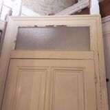 Old Haussmannian door 83x219.5cm with glazed transom frame.