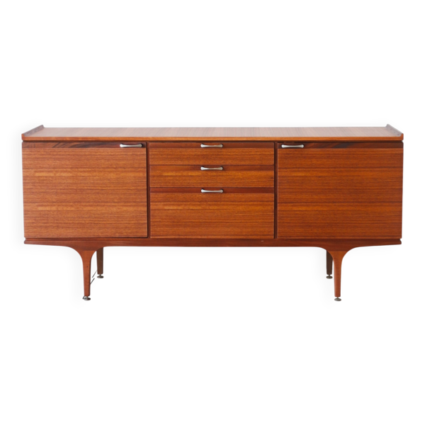 Enfilade teck vintage Meredew rénovée (165 cm)