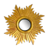 Sun mirror in gilded wood with leaf mid-twentieth