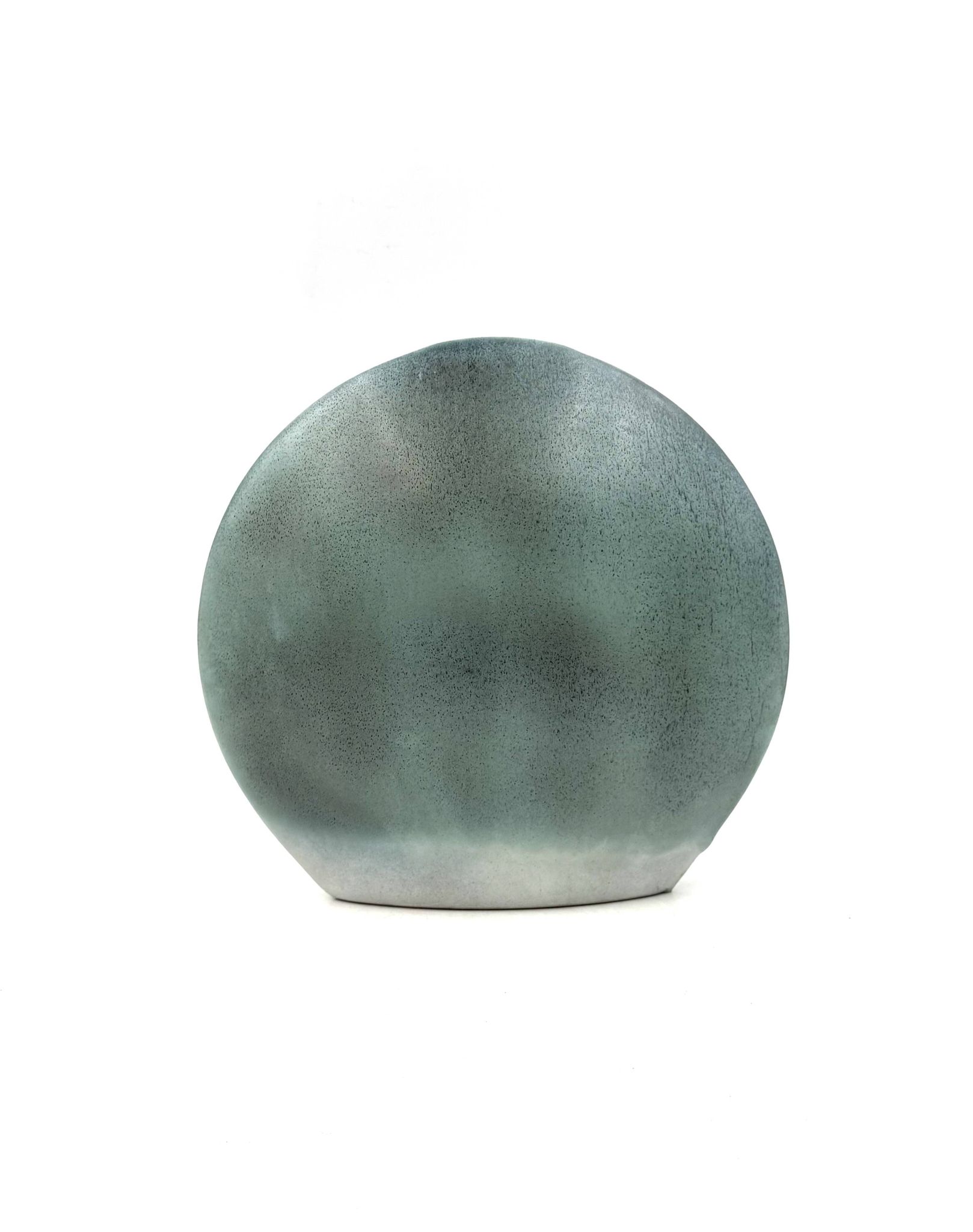 Mid-century modern blue ceramic solifleur vase, France 1970