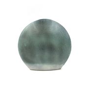 Mid-century modern blue ceramic solifleur vase, France 1970