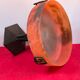 Art deco pâte de verre signed lorrain with wrought iron base, dlg by majorelle