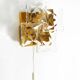 1960s Kinkeldey crystal glass and brass wall lamp in mint condition