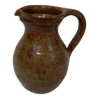Handcrafted pyrite stoneware pitcher