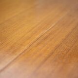 Scandinavian design wooden table, dining room table with integrated extension
