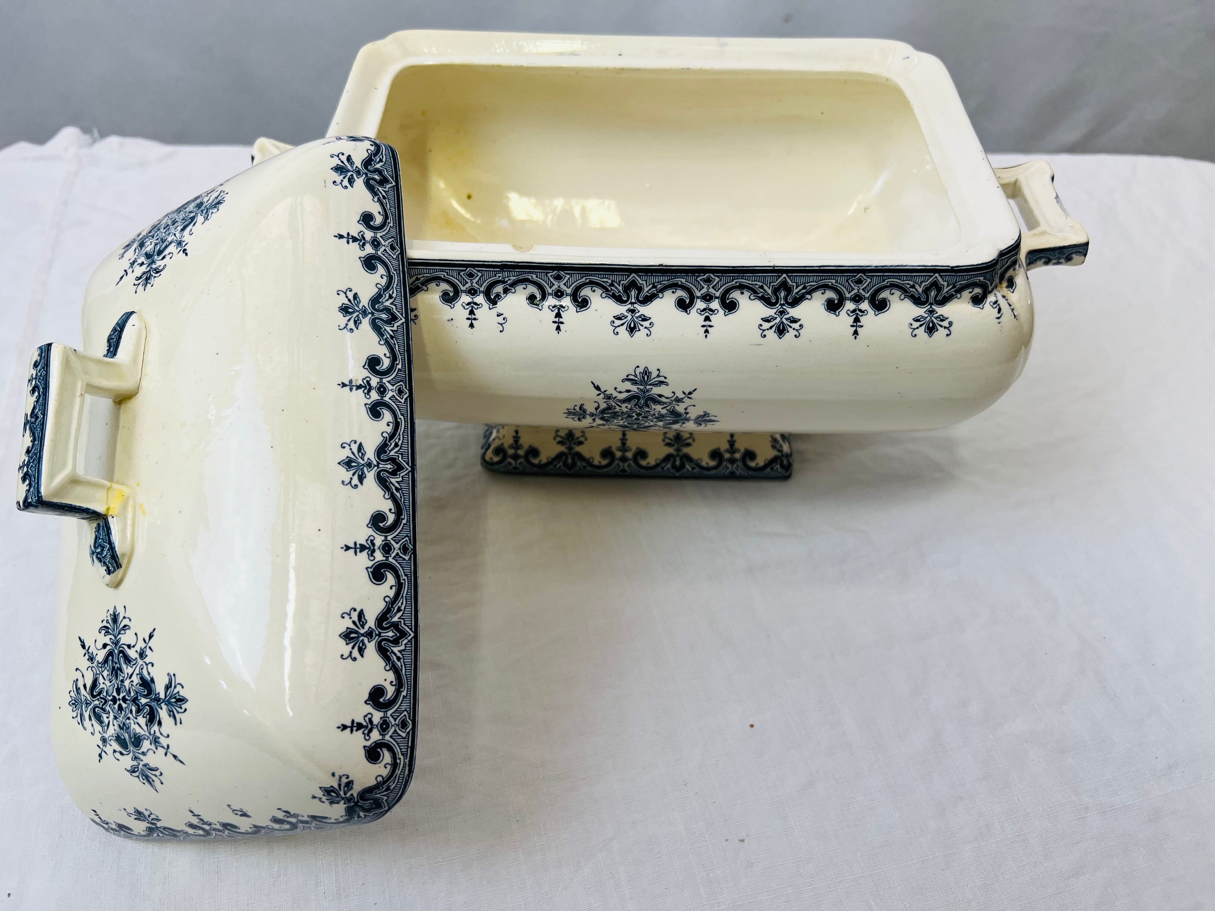 Soup tureen iron earthenware Clairefontaine