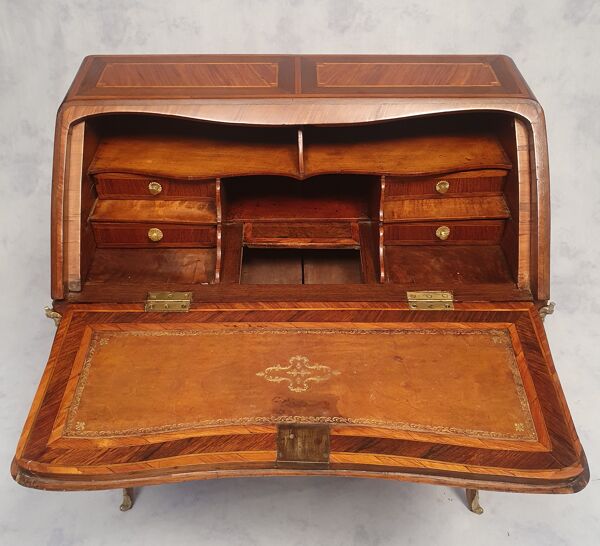 Secrétaire époque Transition Louis XV, Louis XVI - bois de rose & palissandre - 18ème