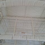 White rattan shelf