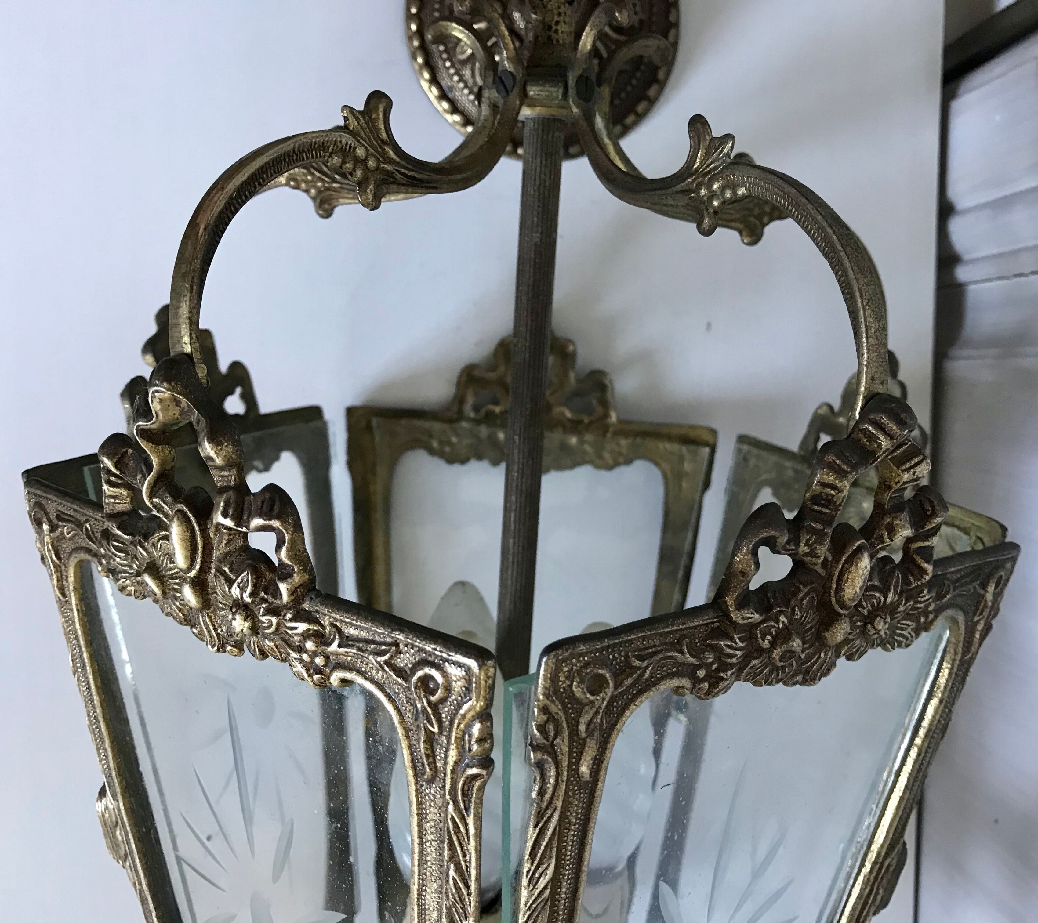 Golden bronze vestibule lantern