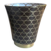 HAVILAND Limoges porcelain Gold & White Vase pot ONZE DE COEUR hand-decorated