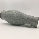 Vase gris forme HU céramique craquelée Chine
